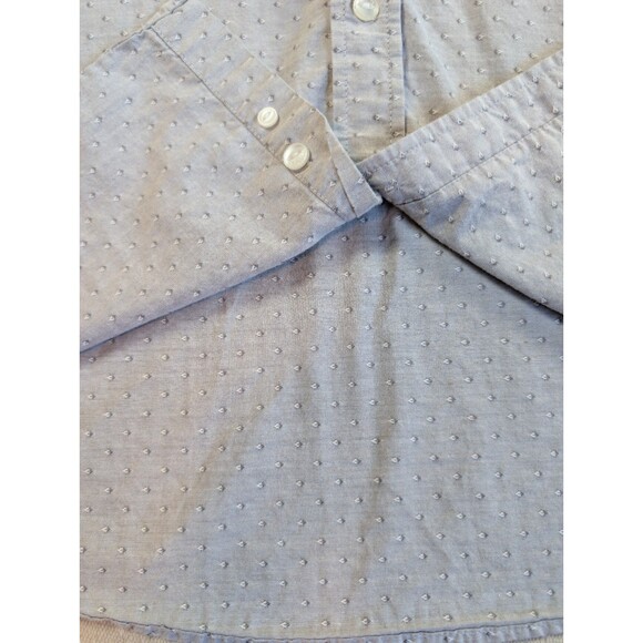 Ezekiel  100% Cotton Button Down Mens Shirt Size M Short Sleeve Silver - Picture 6 of 8